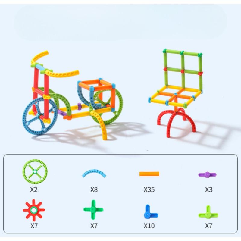 

Строительные блоки из соломы ручной работы, учебные пособия для детского сада и образовательные строительные материалы 29*23*21cm