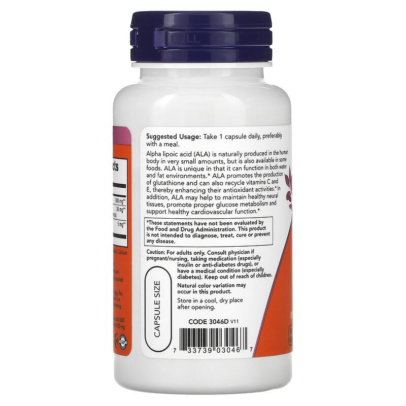 Alpha Lipoic Acid, 600 mg, 60 Veg Capsules