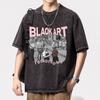 New Fashion Trend Ins Simple Printed Top Short-Sleeved T-Shirt Men'S Summer Loose Five-Minute Sleeve