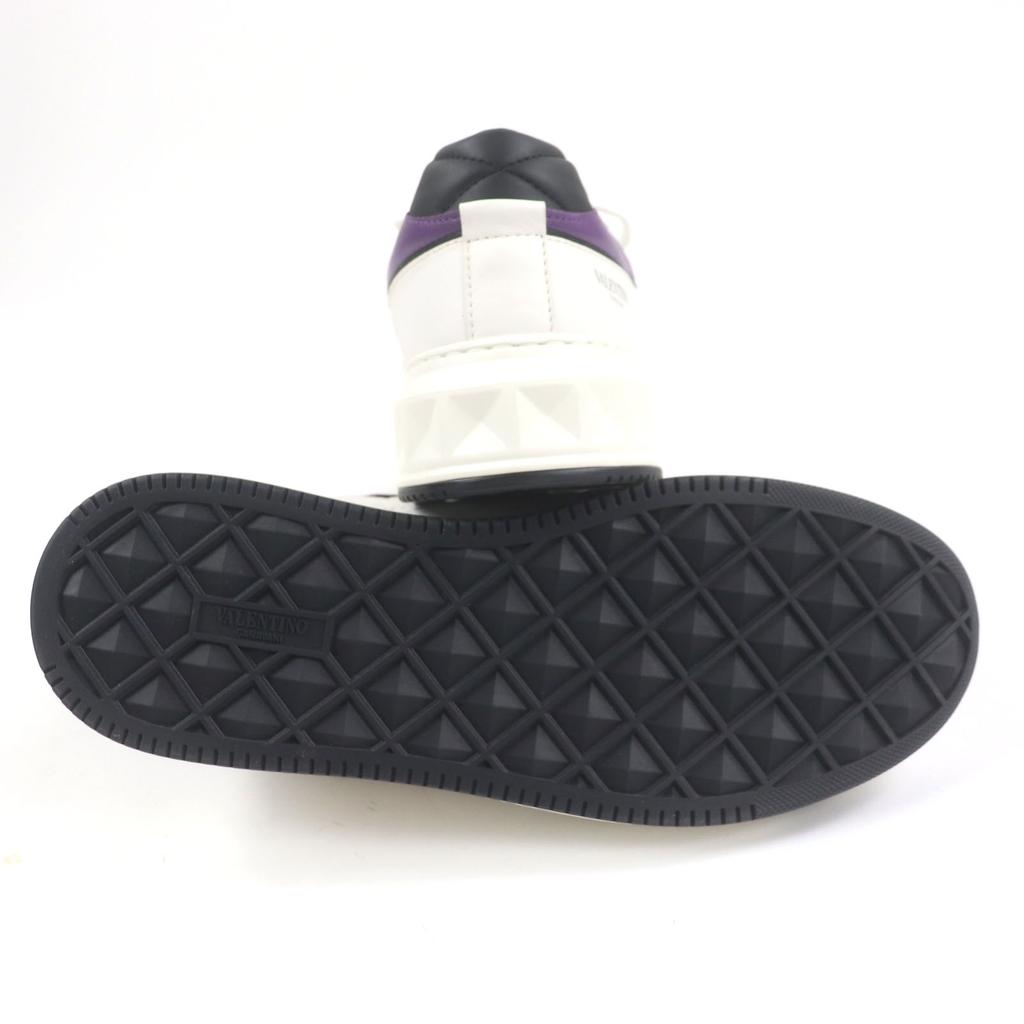 Pristine Valentino Garavani sneakers One Stud Purple white leather mens 40 XY2S0E71 Used