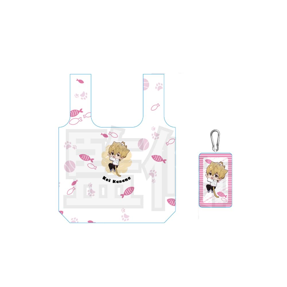 Forgetfulness Kaname Kei Eco Bag with Storage Sticky Nyan Version Pouch,