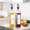 Transparent Automatic Oil Bottle In Dark Green Glass for Kitchen Use