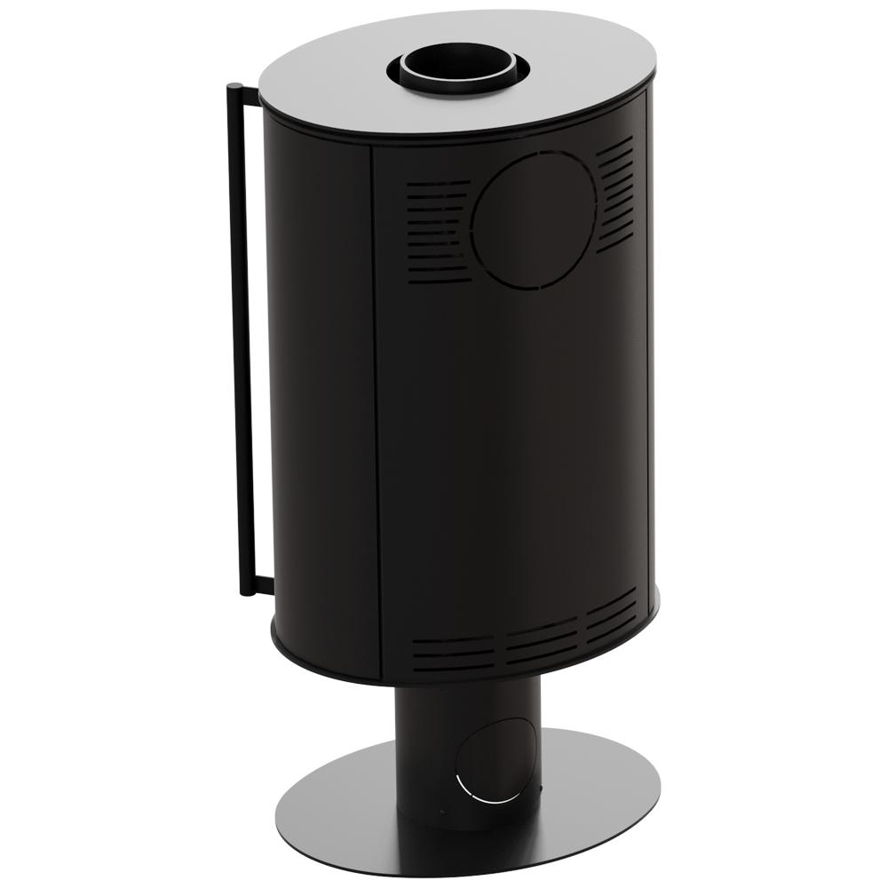 Freestanding Stove Fireplace KRATKI ERIK on Leg 5.5 kW Ø150 Ecodesign Set