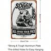 Metal Wall Art Funny Beaver BBQ Poster for Bar