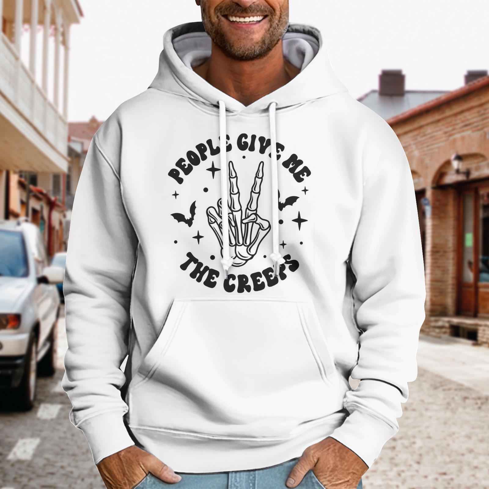 

Спортивный костюм с капюшоном, унисекс, одежда для бега, пуловер с длинными рукавами, толстовка с капюшоном L белый