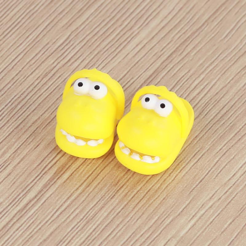 2Pcs 1:12 OB11 Smile Shoes Sippers Doll Classic Shoe Suit For Ob11 1/12 Bjd Detachable Doll Gsc DOD YMY Doll Accessories 4 color