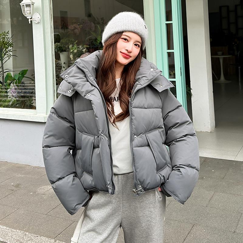 

Новое осенне-зимнее женское хлопковое пальто, хлопковая куртка, маленький короткий утолщенный студенческий женский костюм «хлеб» XXL