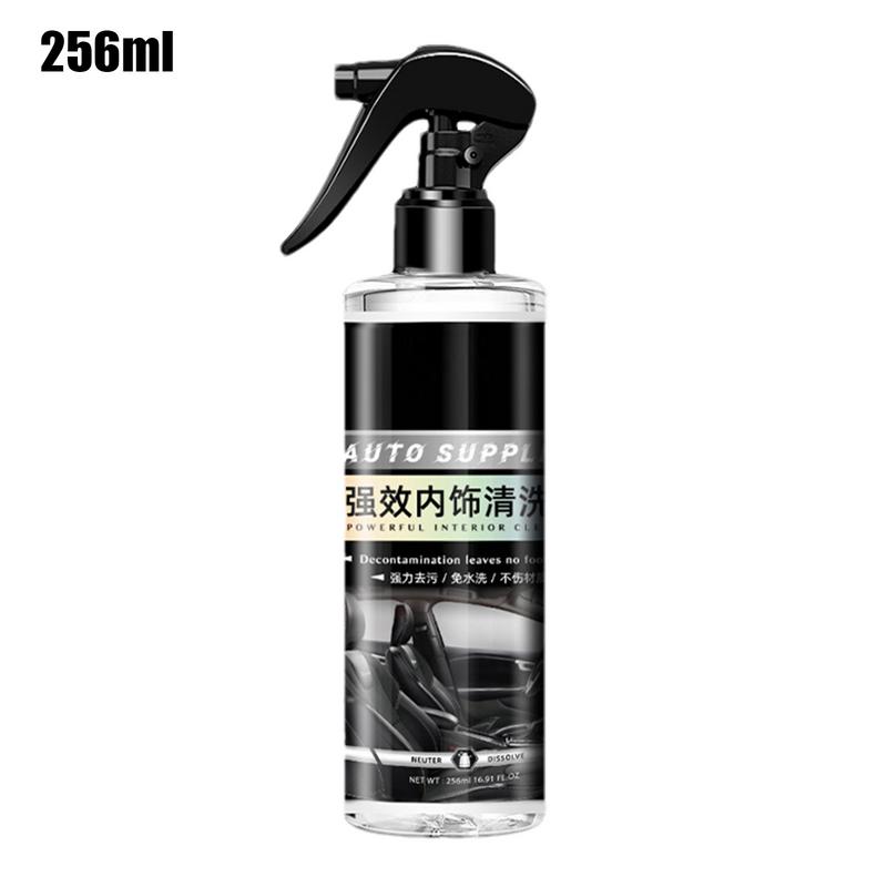 256ml víceúčelový pěnový čistič, sprej na čištění kůže, mytí auta, interiér auta, čističe domácnosti, odstraňování skvrn