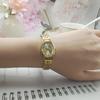 NAIDU Oval Dial Steel Band Women's Luxury Quartz Watch with Stick Markers