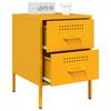 Nightstands 2 Pcs Mustard Yellow 36 X 39 X 50.5 Cm Steel