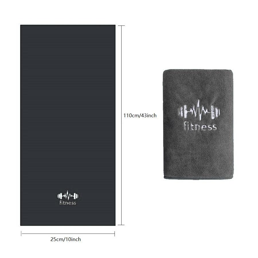 

МОДНОЕ фитнес-полотенце для занятий спортом, быстросохнущее полотенце, оборудование для спортзала, полотенце для пота, плавательное полотенце, полотенца для бассейна из микрофибры 110x25cm темно серый