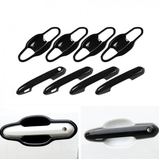 For Toyota RAV4 -2025 Bright Black Car Side Door Handle Bowl Cover Trim 12pc