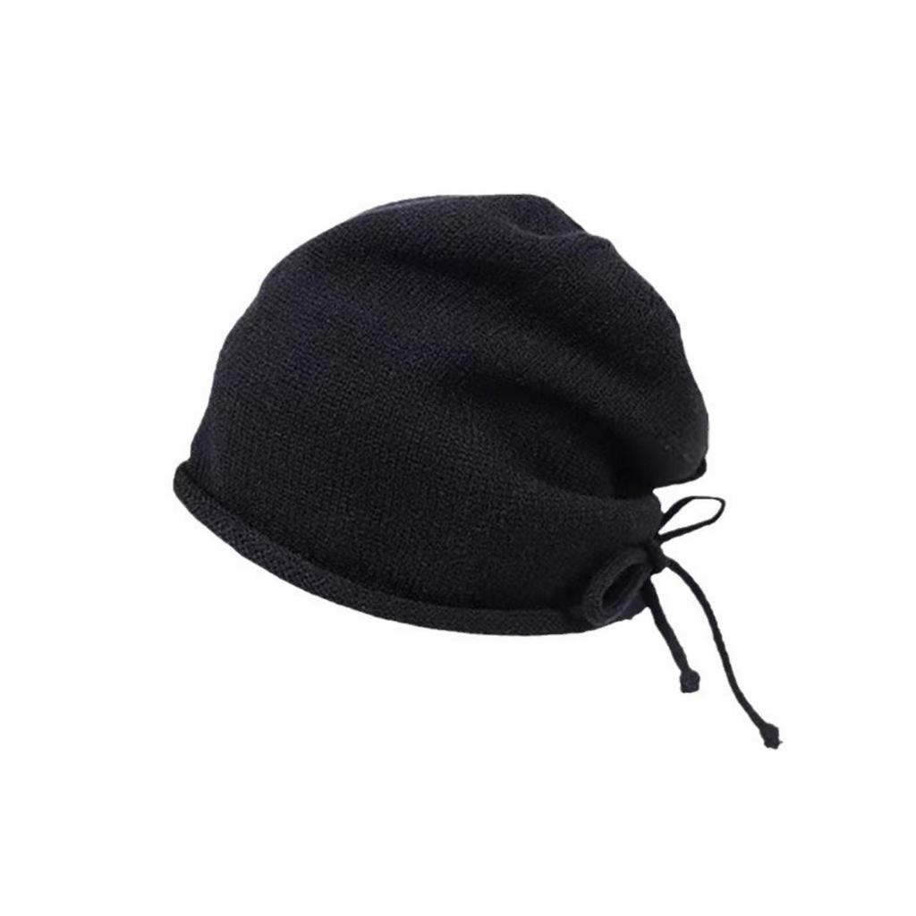 Big Head Circumference, Ear Protection, Drawstring, Knitted Hat, Woolen Hat, Couple's Head Cap, Warm Hat, Rolled Edge Hat