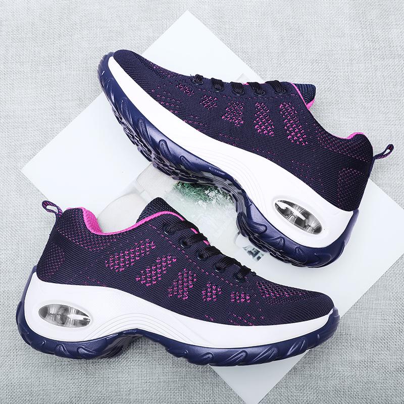 Fashion Woman Sneakers Fashion Casual Shoes Summer Air Cushion Mesh Female Shoes Comfortable Breathable Heightening Sneakers for Women