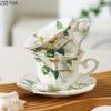 Elegant Camellia Painted Mugs Porcelain Cup&saucer Tableware Coffee Mug Dining Table Afternoon Tea Teacup Fruits Juice Cup