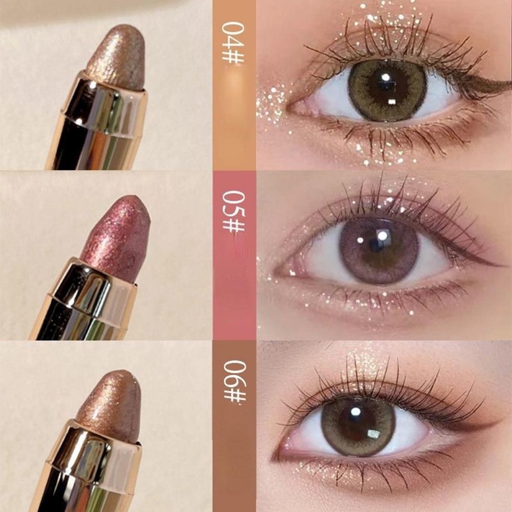 Matte & Shine Highlighting Eyeshadow Stick 2-in-1 Waterproof Eyeshadow Liquid & Liner, Double-ended Eyeshadow Stick, Crayon, Easy-to-use Waterproof