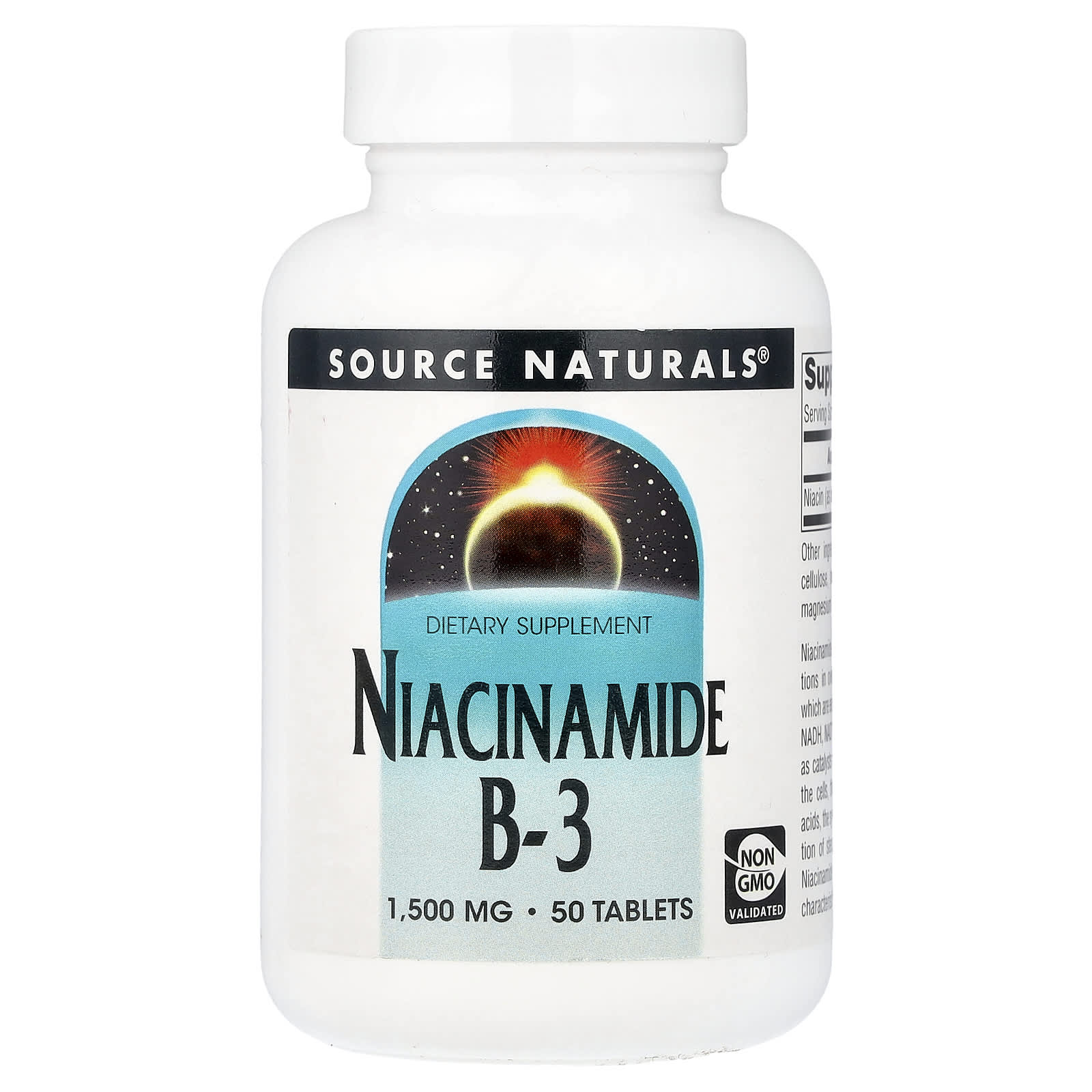 

Source Naturals, Niacinamide B-3, 1,500 mg, 50 Tablets