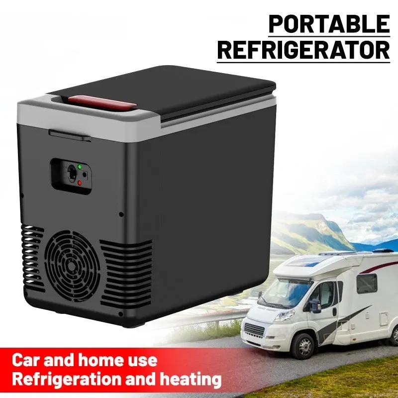 Mini Refrigerator 12V 220V Car Home Dual-use Refrigerator Freezer 10L Outdoor Cooler & Warmer Electric Fridge Portable Icebox
