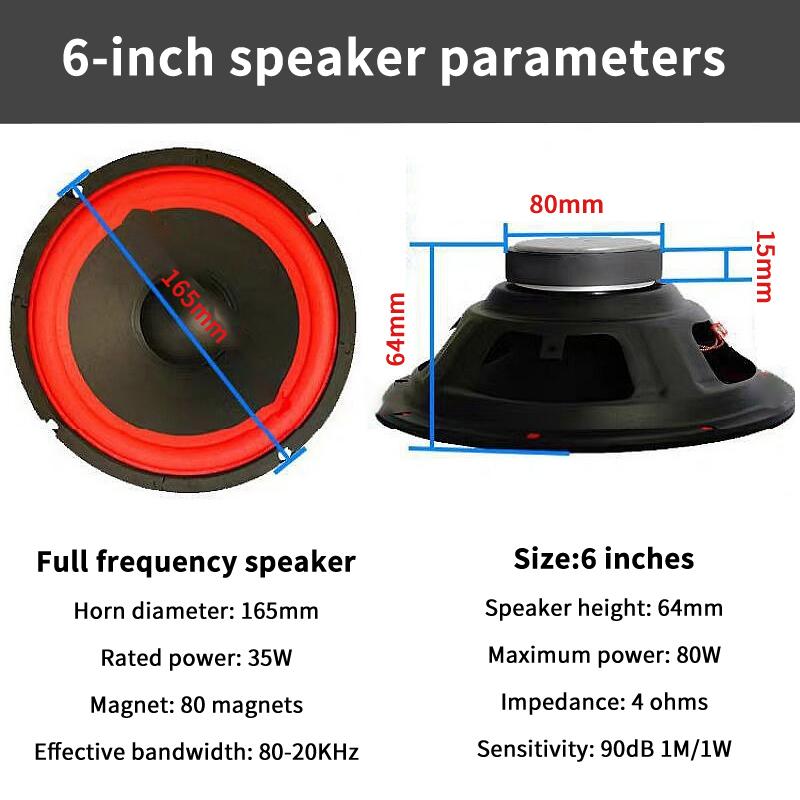 5/6/8/10 Inch Car Speakers Hifi Coaxial Subwoofer Music Full Range Frequency Car Stereo Speaker For Universal Car Home Audio