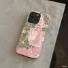 Vintage Traditional Buddha Greenery & Chinese Script Colorful Phone Case for iPhone 17 16 15 14 11 12 13 Pro Max Plus Back Cover