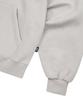 Peach Skin Balloon Over Hoodie - Gray Beige