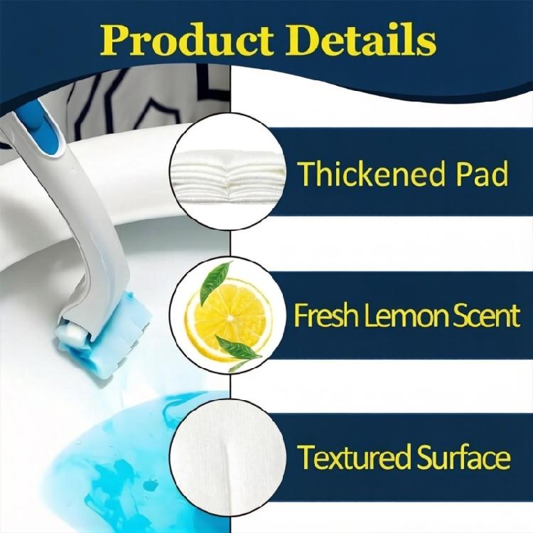 72Pieces Flushable Toilet Scrubber Refills Sanitary Disposable Toilet Cleaning Brush Replacement Pad Brush Accessories