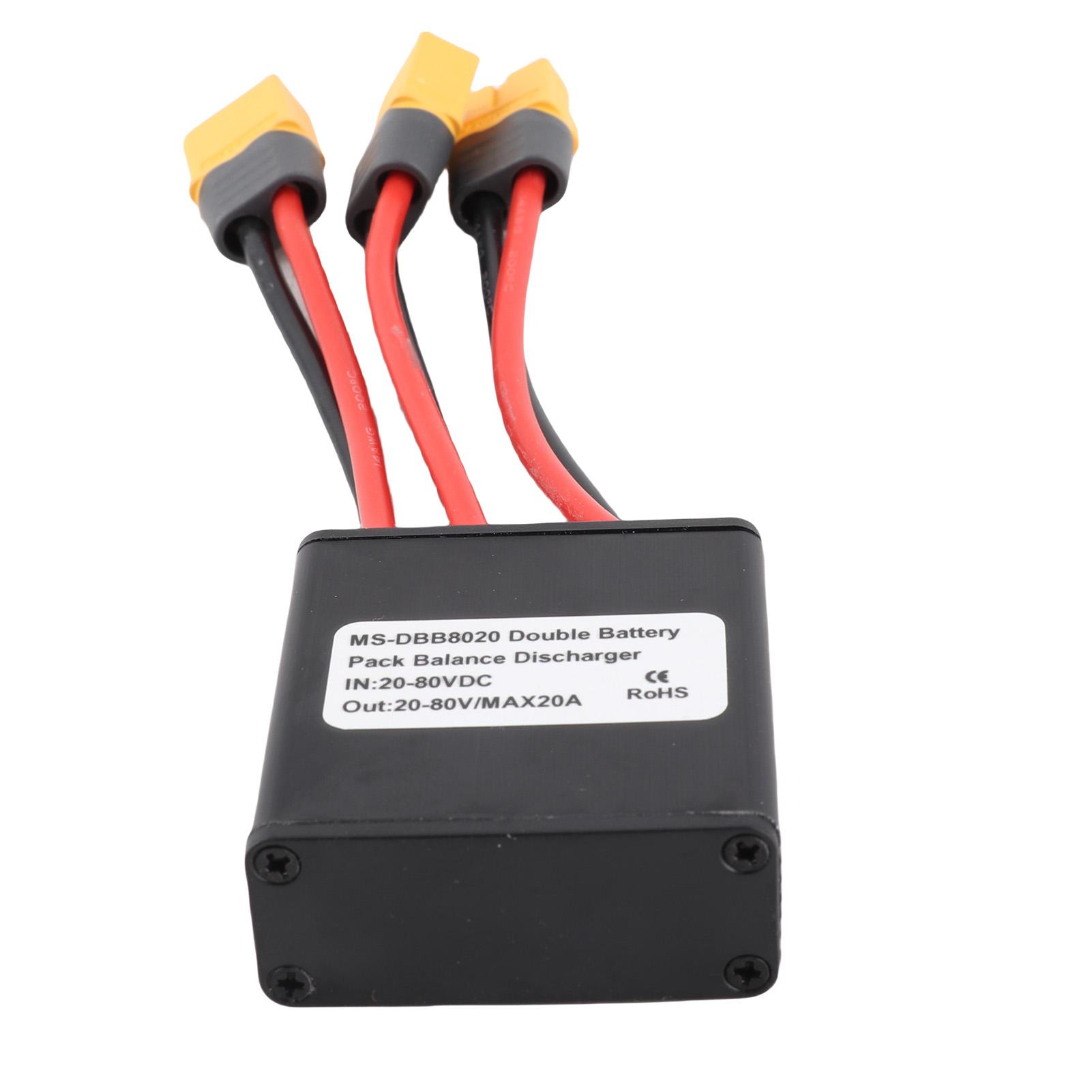 

Подвійний розрядний перетворювач акумулятора DC2080V Інтерфейс XT60 Адаптер модуля паралельного підключення подвійного акумулятора для