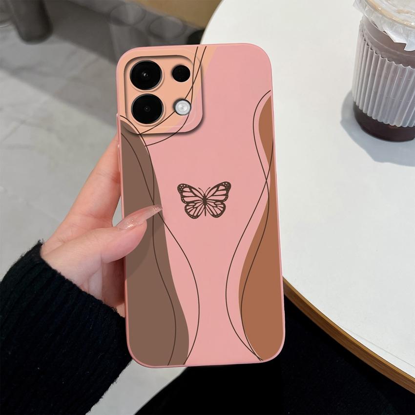 For Oppo A5X K13 A5 Realme 9 10 8 5 6 7 Pro Plus Phone Casing Beautiful Butterfly Patterns Soft Liquid Silicone Anti Fingerprint Housing For Oppo Case