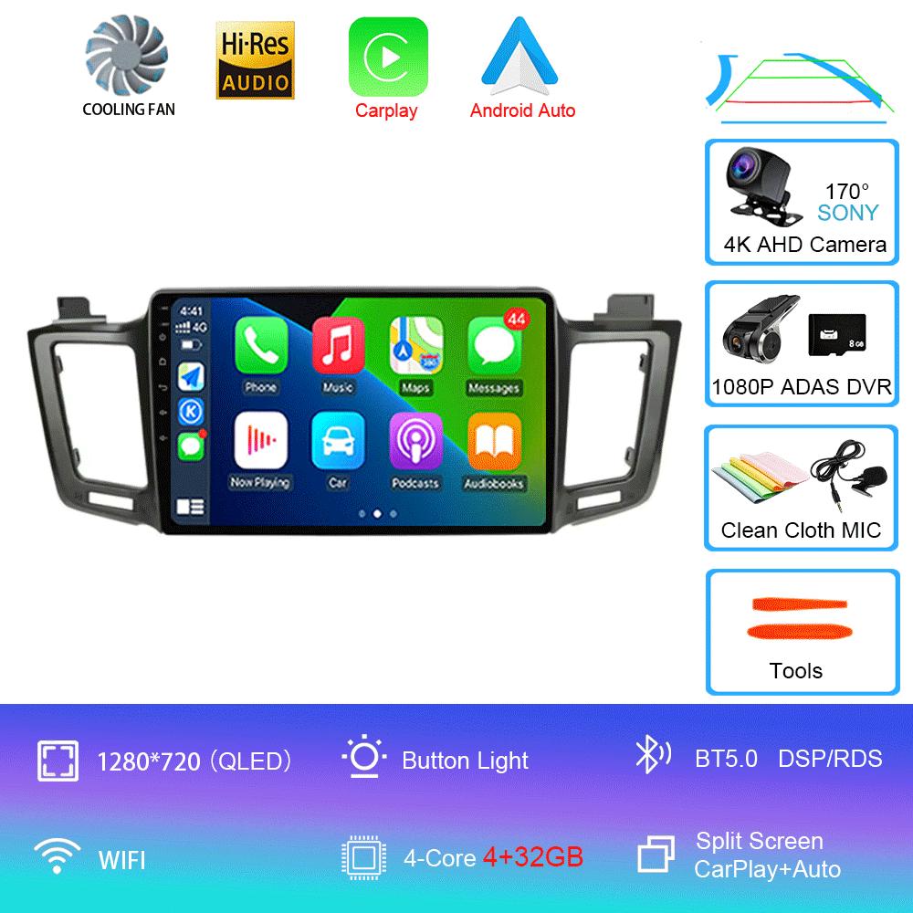Android 14 For Toyota RAV4 RAV 4 2013 2014 2015 2016 2017 Multimedia Player 4G Carplay Car Radio GPS Stereo Head Unit Auto