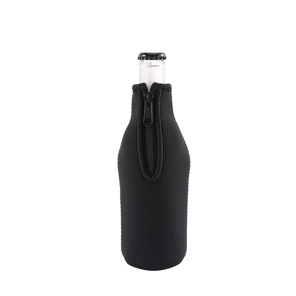 Outdoor 330ML Zipper Beer Neoprene Insulated Bottle Holder Bottle Coolers Wine-bottle Bag Protective Cover