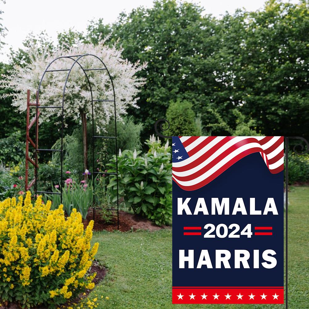 1-5Pc Kamala Harris 2024 Bandeira de jardim com cores vivas Bandeira Kamala Harris Bandeira de quintal Kamala Harris para eleição presidencial americana