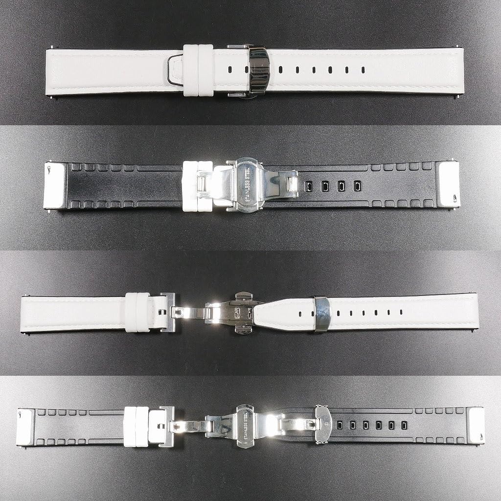 Swatch x OMEGA Leather and Rubber Strap with D-Buckle (White)