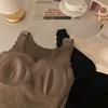 Plush Vest Women with Breast Cushion Thickened Cold Insulation Double Layer Slim Bottomed Autumn and Winter Underwear