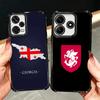 Georgia Passport Flag Plating Phone Case For Xiaomi Redmi Note 14 15 Pro Plus 13 12 11 11S 11T 10 9S 9 5G Anti-Fall Airabag Cove