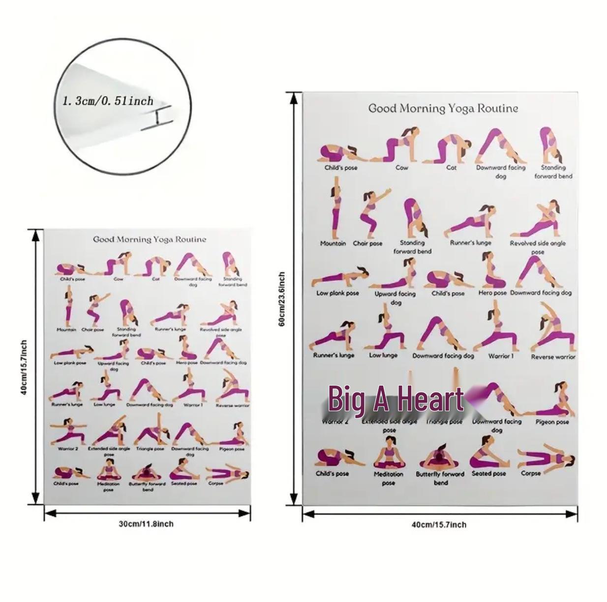 

Настенная диаграмма: Фитнес, Движение, Йога-студия: Безрамное Канвасное Искусство для Декора Тренажерного Зала 15x20