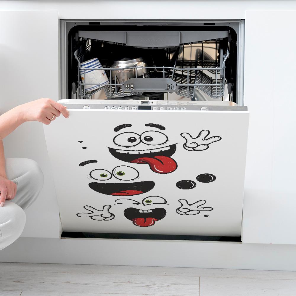 Creative and Funny Expression Combination Bathroom and Kitchen Decoration and Beautification Stickers