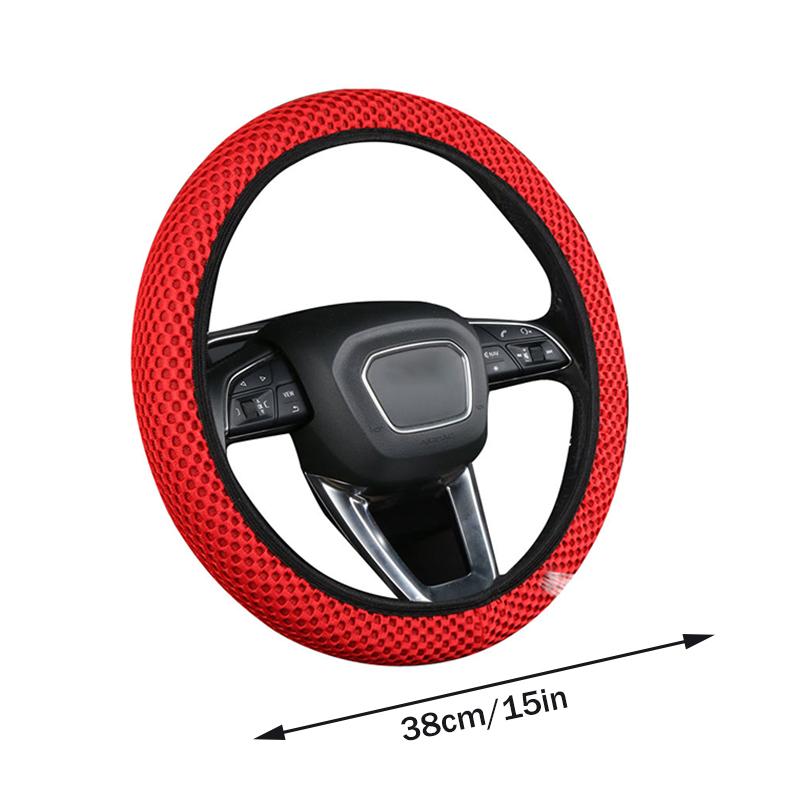 Universal Car Steering Wheel Protective Cover Breathable Elastic Band Anti Slip Flax Suitable 38Cm Four Seasons