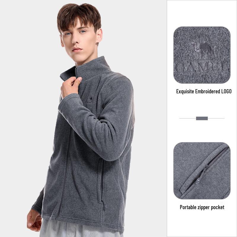 Camel Men's Full-Zip Fleece Jacket