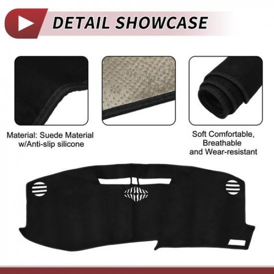 Dashboard Dash Cover Mat for Cadillac XT5 2016- Sun Protector Pad Black