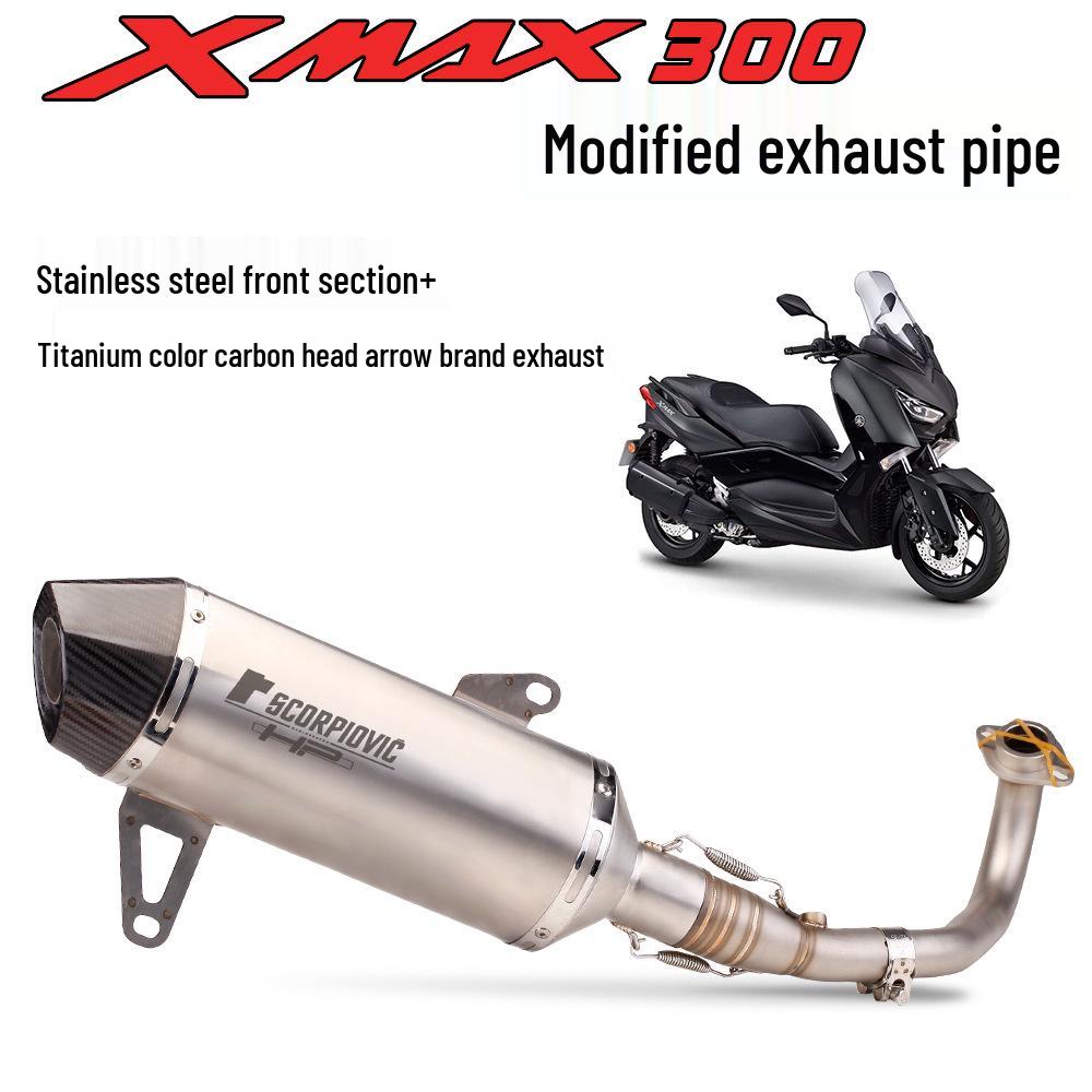 XMAX300 Motorcycle/Scooter Exhaust System – Stainless Steel Front, Yoshimura Akrapovič SC Rear