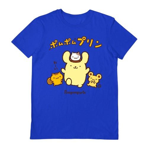 Sanrio Unisex Adult 4 Friends Pompompurin T-Shirt