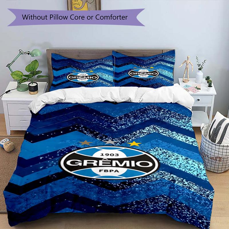 Fc 1903 Emblem Printed Pattern Duvet Cover Set – Includes 1 Duvet Cover and 2 Matching Pillowcases Bedroom Decor Christmas Gifts