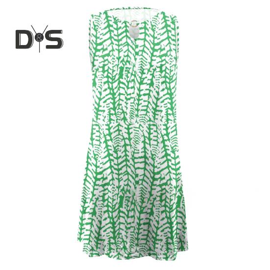 

Женское летнее платье А-силуэта, повседневное платье без рукавов в стиле бохо, пляжный сарафан с цветочным принтом для путешествий и отпуска XXL зелёный