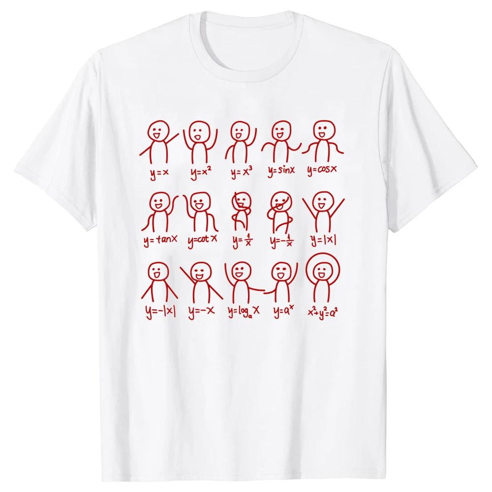 Funny Birthday Gift Algebra Dance Figures Math Equation T Shirts Graphic Streetwear Short Sleeve Style T-shirt Men Clothing