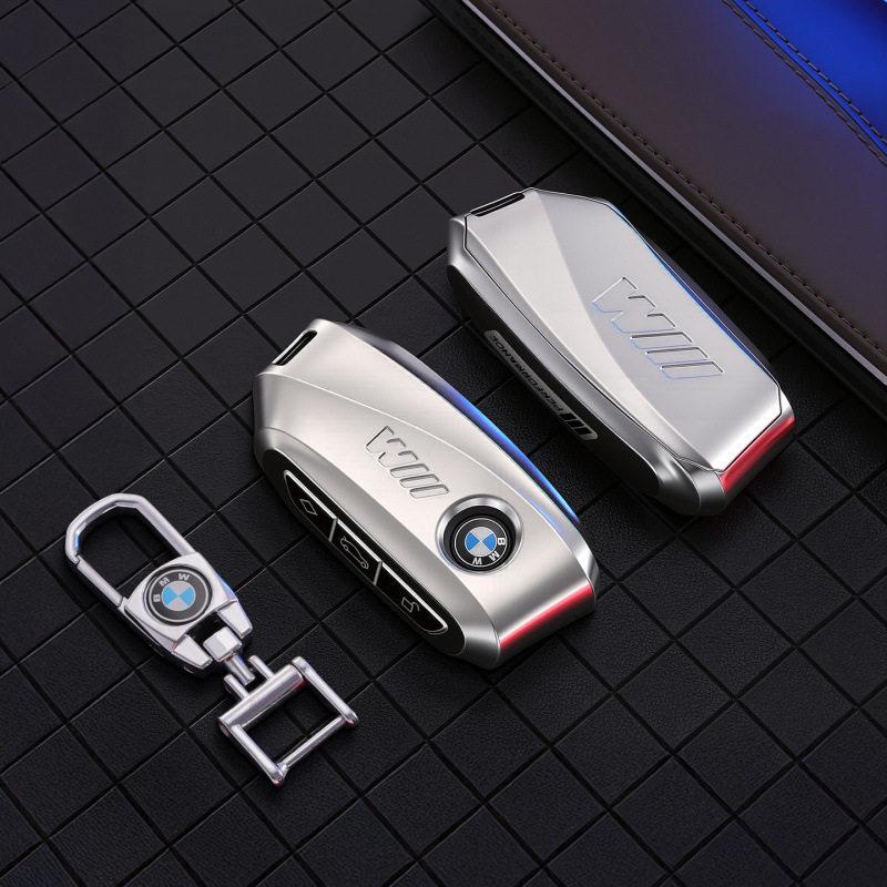 Zinc Alloy Leather Car Key Case Shell Cover For Bmw F20 G20 G30 X1 X3 X4 X5 G05 X6 X7 G11 F15 F16 G01 G02 F48 Auto Accessories RR8