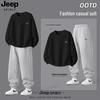 JEEP SPIRIT Men's 2025 Spring/Fall Sport Casual Hoodie & Sweatpants Set