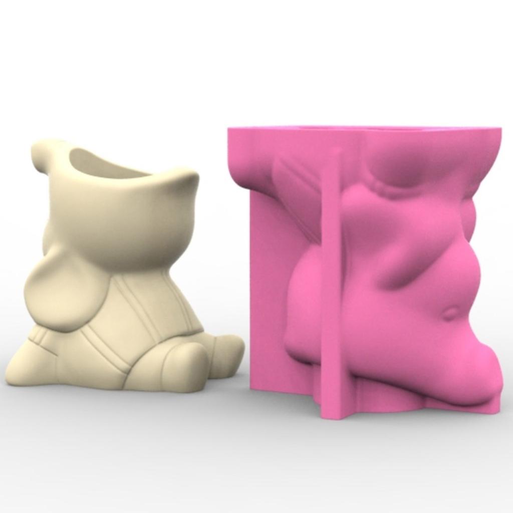 Mehrzweck-Silikonform Sukkulenten-Pflanzgefäßformen Cartoon-Tierform Weiche, leicht entformbare Formen Silikontextur