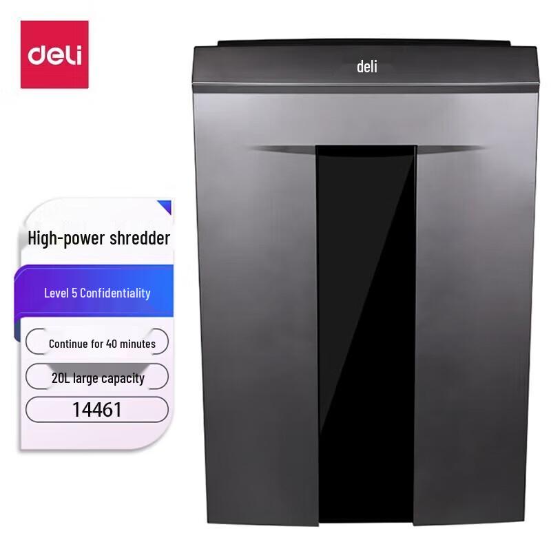 

Deli 14461 Auto-Feed Paper Shredder CN plug (adapter included)