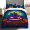Duvet Cover Printed With Christmas Decoration Super Soft Brushed Microfiber Double Bed Comfortable Set With Zipper Closure And 2 Pillowcases