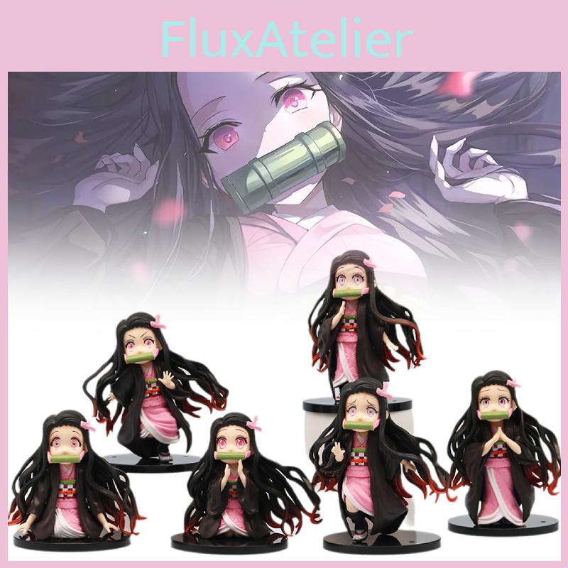 Adorable 6 Piece Q Version Nezuko Figure Set Cute Pvc Demon Slayer Collectible Dolls